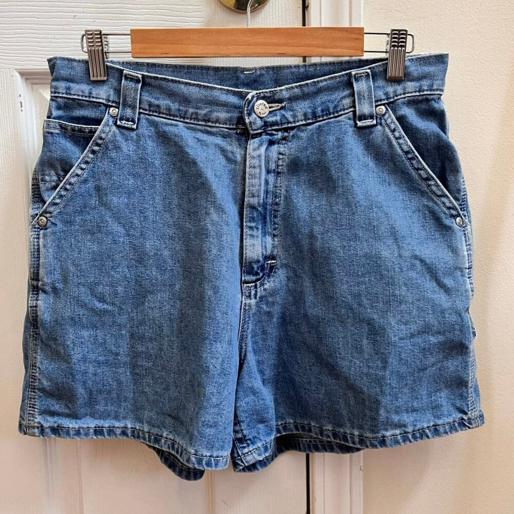 Vintage Y2K Lee Riveted Carpenter Denim Shorts Size 10/Medium 3 Inch Inseam